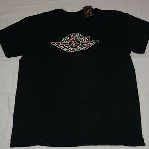 Nike Air Jordan T-Shirts Mens Black 303155 010 Athletic Vintage Size 2XL Sports